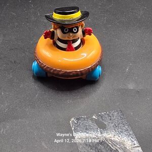 Vintage 1996 McDonald’s Happy Meal Hamburglar Fisher-Price Race Car Toy